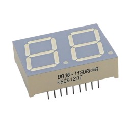 1 pcs : DA08-11SURKWA - DISPLAY 7-SEG 0.8' DBL RED 18DIP