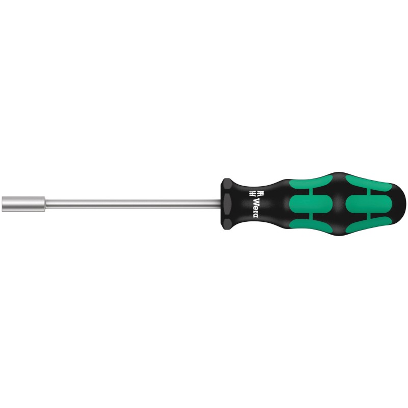 1 pcs - Wera Hexagon Nut Driver, 4.5 mm Tip, 125 mm Blade, 223 mm Overall
