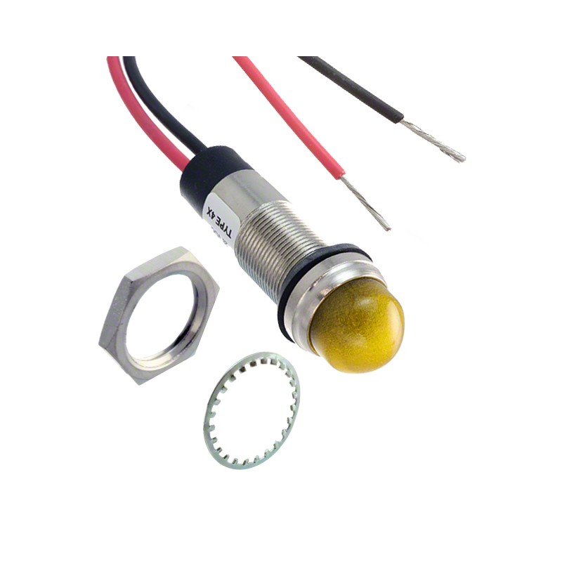 1 pcs : 656330A303F - 1/2' DOME YLW 48VDC W/LEAD