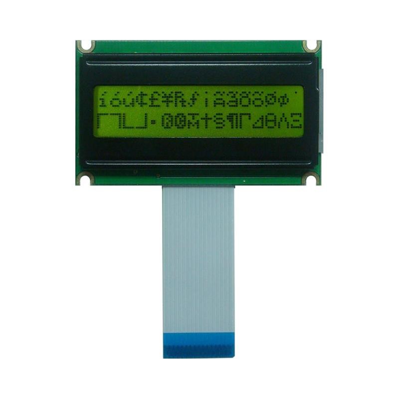 1 pcs : GFC1602AB-YPGEES05 - 16X2STN-YBLUE58X34X9FFC450MM