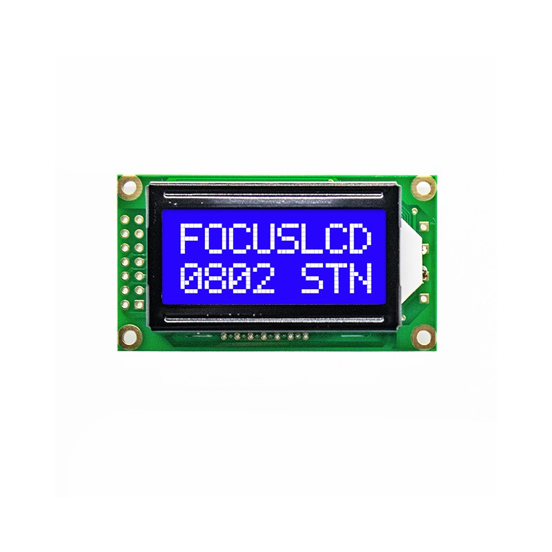 1 pcs : C82B-BW-LW65 - 8X2 STN BLUE CHARACTER LCD