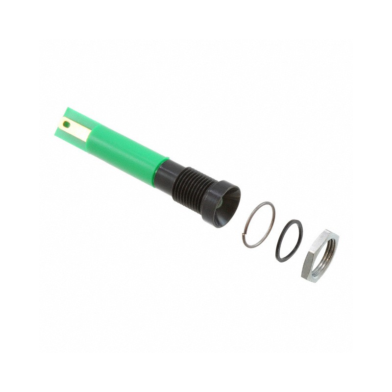 1 pcs : Q8R1BXXG12E - INDICATOR 12V 8MM RECESSED GRN