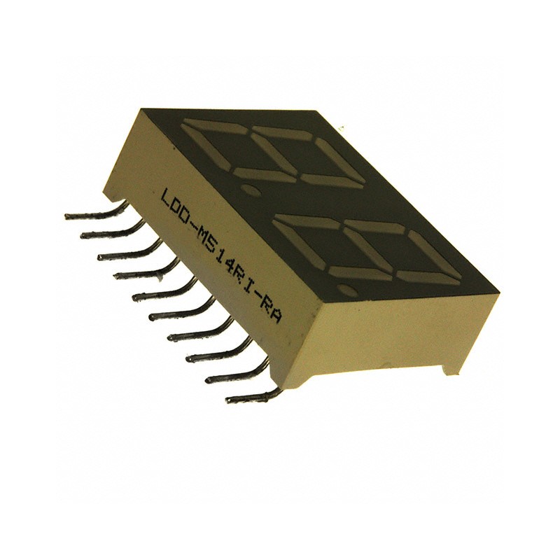 1 pcs : LDD-M514RI-RA - DISP 7SEG 0.56' DBL RED 10SIP RA