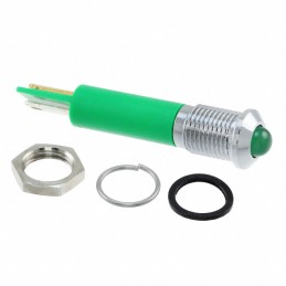 1 pcs : Q8P1CXXG12E - INDICATOR 12V 8MM PROMINENT GRN