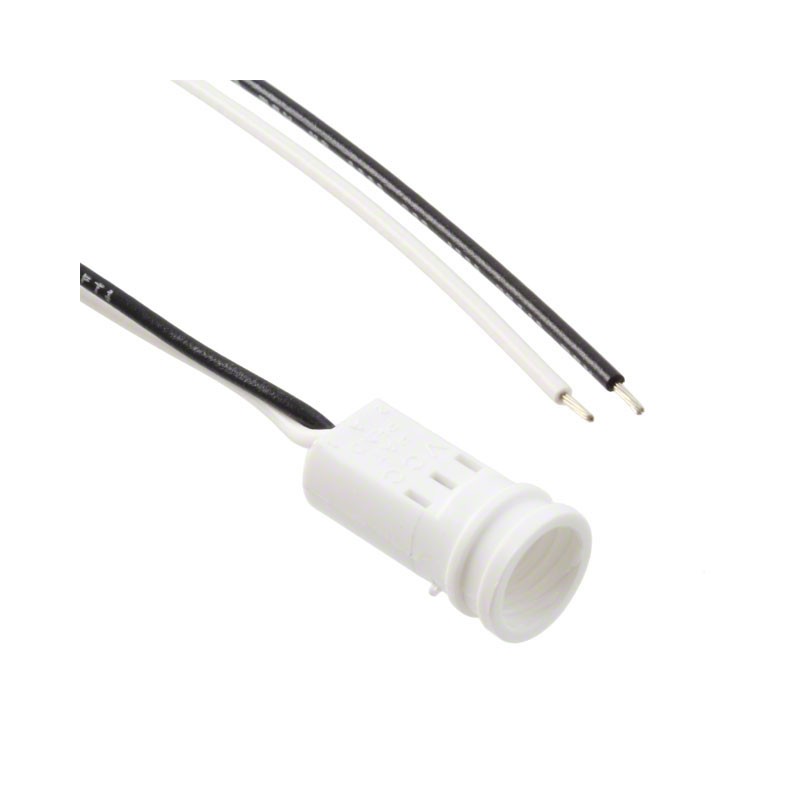 1 pcs : CNX_440_X02_4_1_18 - LED CBL ASSY 5MM 2WIRE WH/BK 18'