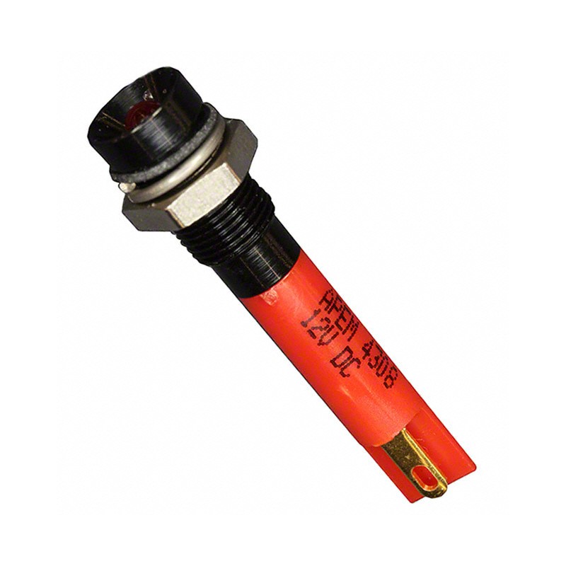 1 pcs : Q6R1BXXR12E - INDICATOR 12V 6MM RECESSED RED