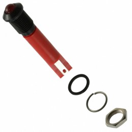 1 pcs : Q8P1BXXR24E - INDICATOR 24V 8MM PROMINENT RED
