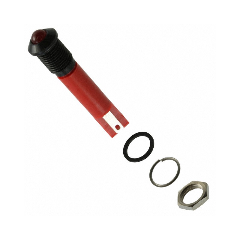 1 pcs : Q8P1BXXR24E - INDICATOR 24V 8MM PROMINENT RED