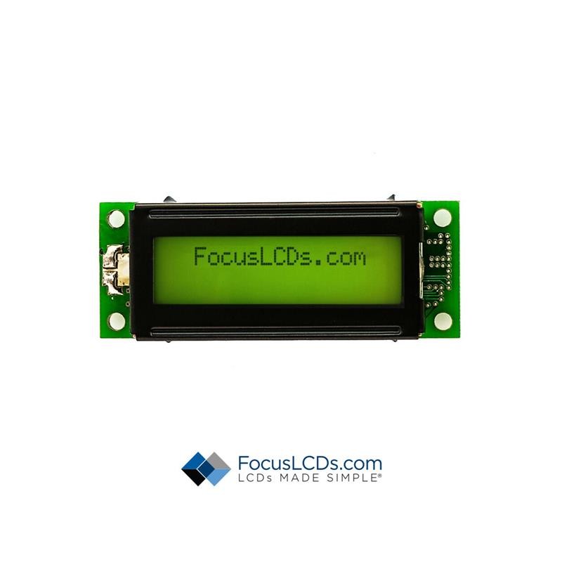 1 pcs : C162E-YTY-LW63 - 16X2 STN YELLOW/GREEN CHARACTER