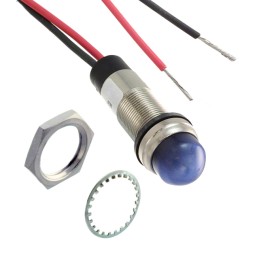 1 pcs : 6563403303F - LED 1/2' DOME BLUE 12VDC LEAD