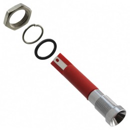 1 pcs : Q8R1CXXR12E - INDICATOR 12V 8MM RECESSED RED