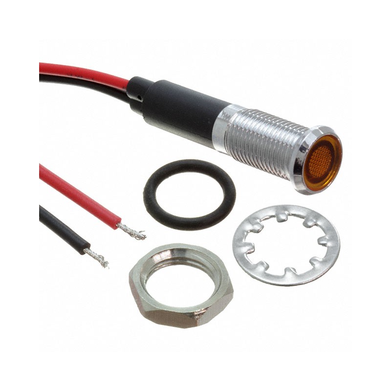 1 pcs : FL1M-8FW-1-Y110V - LED YEL 8MM NUT 110VAC/DC UL STK