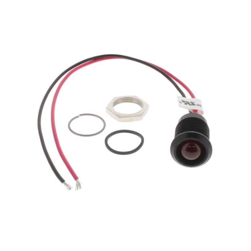 1 pcs : Q14P5BXXHR24E - LED INDICATOR 14MM PROMINENT BLA