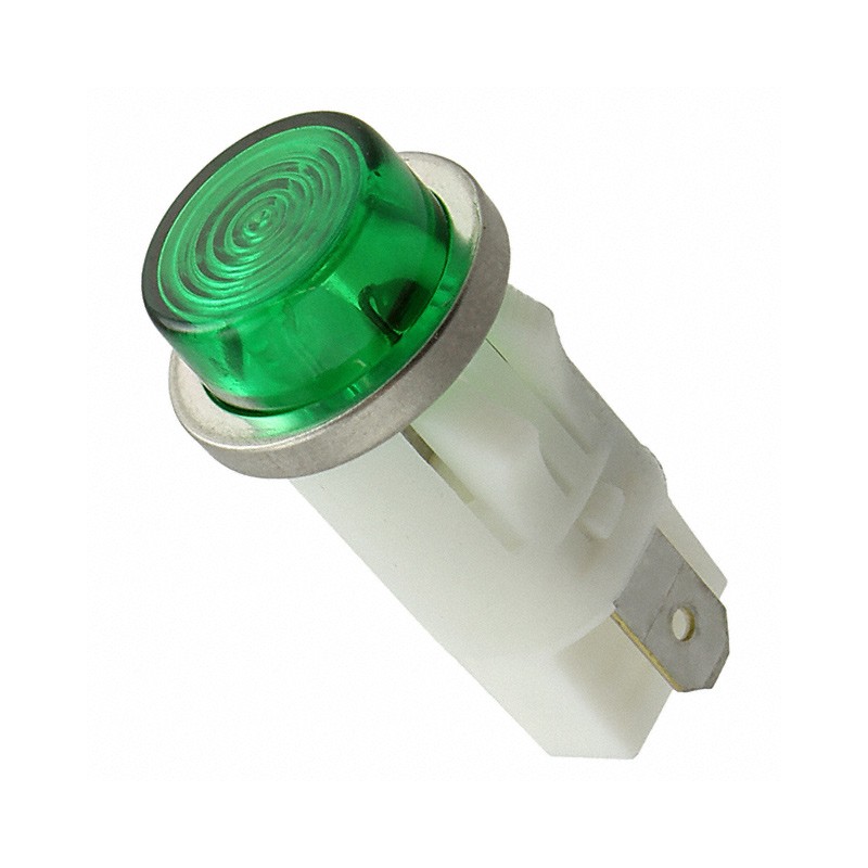 1 pcs : 1092QC5-12V - LED PMI, GREEN, HI-HAT, 12V, 3/1
