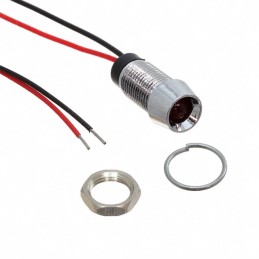 1 pcs : FL1M-8CW-4-R12V - LED RED 8MM NUT 12VDC STK