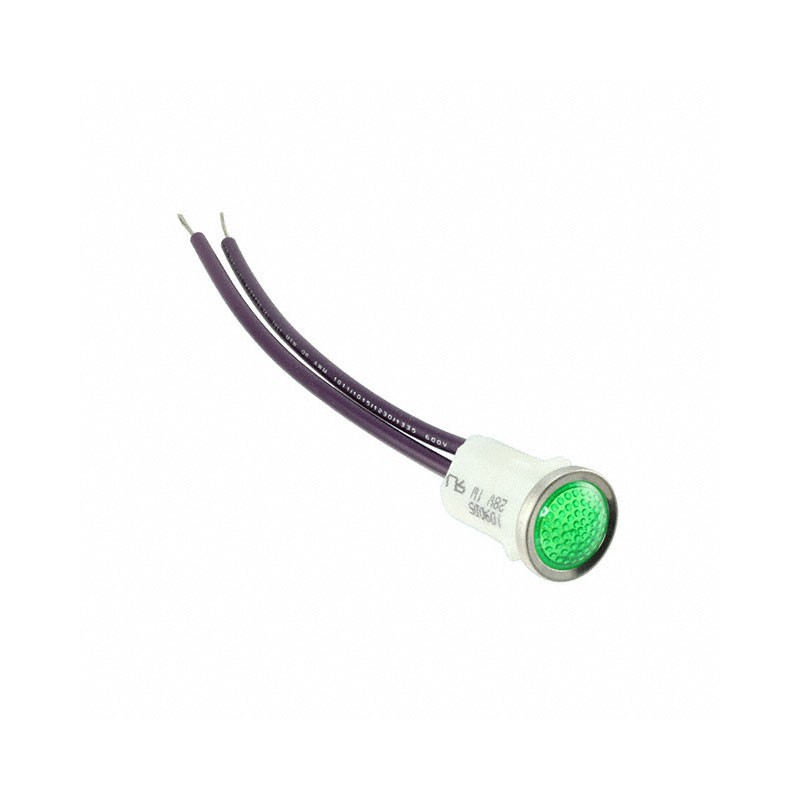 1 pcs : 1090D5-28V - LAMP GREEN 28V PC MNT
