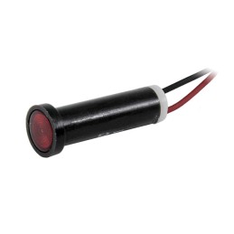 1 pcs : 44W-NKR28H-CRO - PMI .250' LED 28V WIRE CLEAR RED