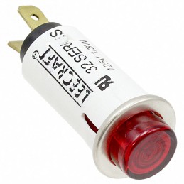 1 pcs : 32R-2111T - LAMP NEON RED 125V SLDR TERM