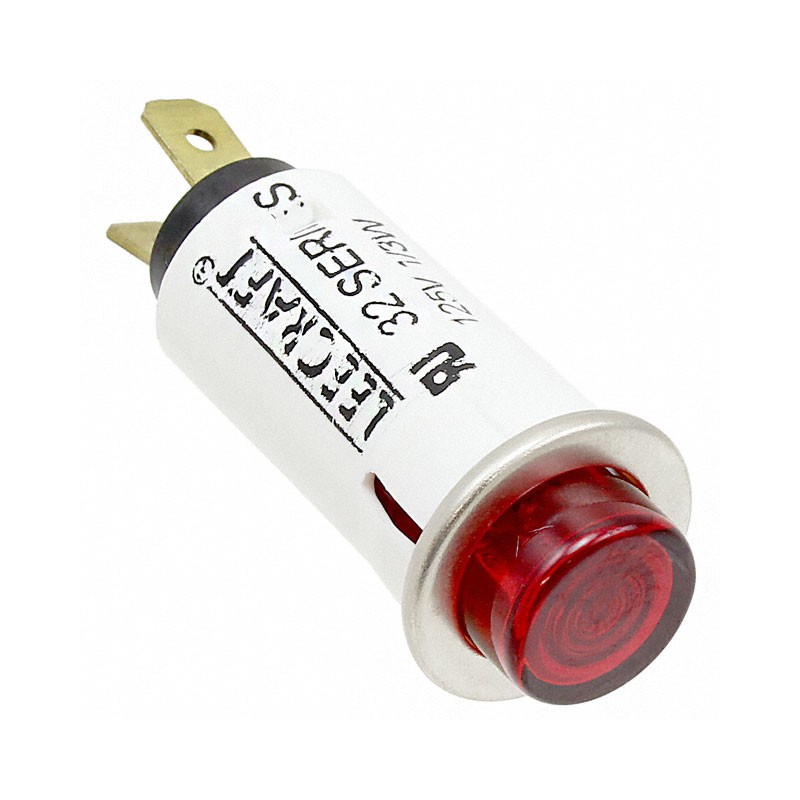 1 pcs : 32R-2111T - LAMP NEON RED 125V SLDR TERM