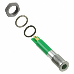 1 pcs : Q6F1CXXG12E - INDICATOR 12V 6MM FLUSH GREEN