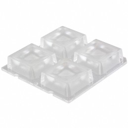 1 pcs : C12361_HB-2X2-W - LENS CLEAR 43-57DEG ADH SCREW