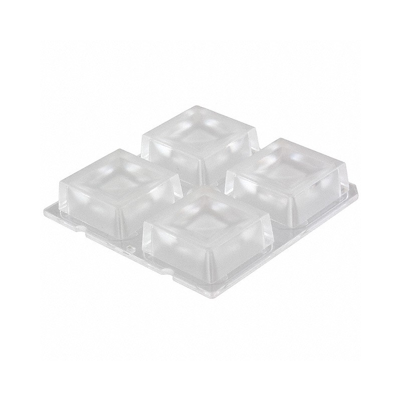 1 pcs : C12361_HB-2X2-W - LENS CLEAR 43-57DEG ADH SCREW