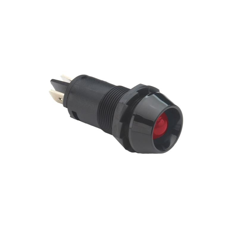 1 pcs : PL-523-RC - PILOT LED 12V RED 5/8-32 BLD