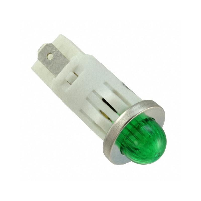1 pcs : 1092QM5-28V - LED PMI, GREEN, SMALL DOME, 28V