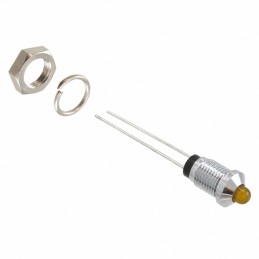 1 pcs : 6051311110F - LED PNL IND 5MM YELLOW PROTRUDIN
