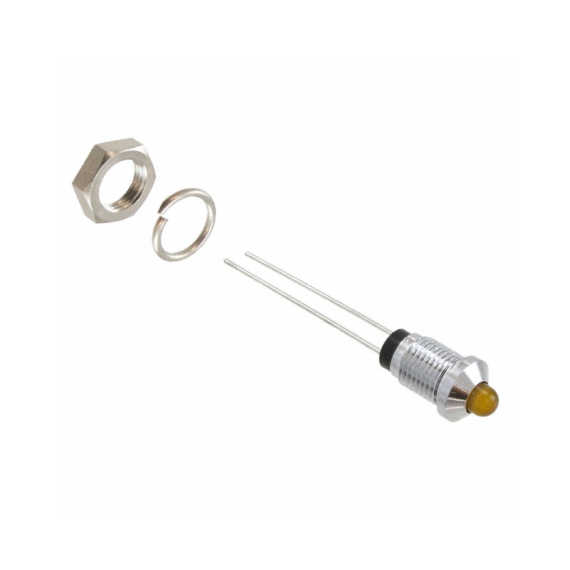 1 pcs : 6051311110F - LED PNL IND 5MM YELLOW PROTRUDIN