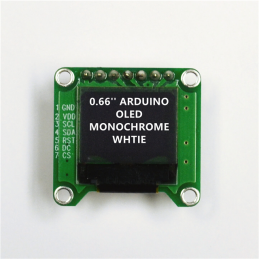 1 pcs : AOM6448A0-0.66WW-ANO - 0.66'' ARDUINO OLED WHITE 64X48