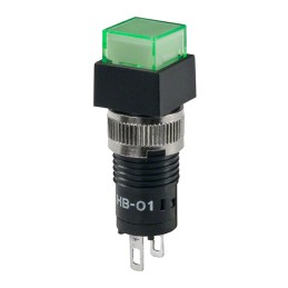 1 pcs : HB01KW01-5F-FB - SW IND PB SQ GREEN LED DIFF GRN