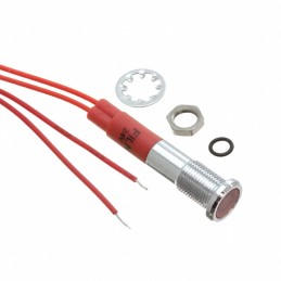1 pcs : FL1M-6FW-1-R110V - LED RED 6MM NUT 110VAC/DC STK