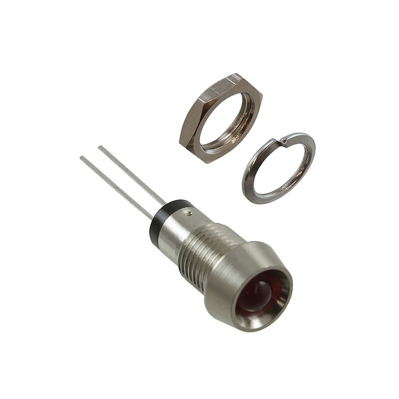 1 pcs : MPR5HD - PNL MNT W/ WIRE 625NM 25MCD RED