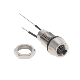 1 pcs : L08-01GBAS-MR7001 - LED LIGHT GUIDE, 5MM, METAL, M8X