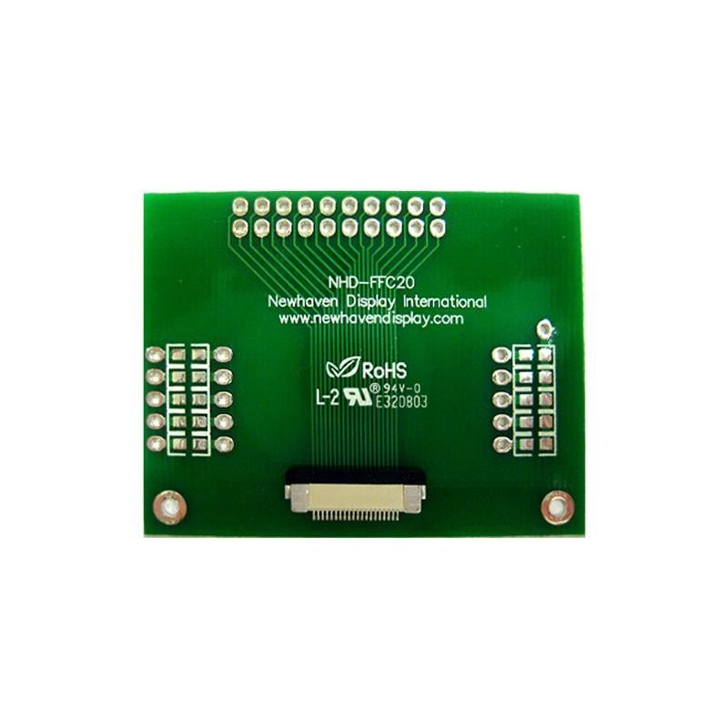 1 pcs : NHD-FFC20 - PCB ADAPTER 20P FFC-THRU-HOLE