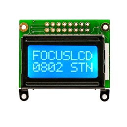 1 pcs : C82A-BW-XW65 - 8X2 STN BLUE CHARACTER LCD