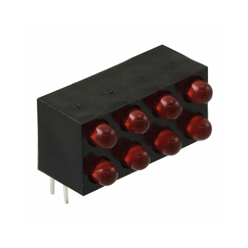 1 pcs : QBL7SB80D-MP8B2 - LED CBI 3MM 2X4 RED DIFF RA