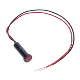 1 pcs : 44W-NKR12H-CRO - PMI .250' LED 12V WIRE CLEAR RED