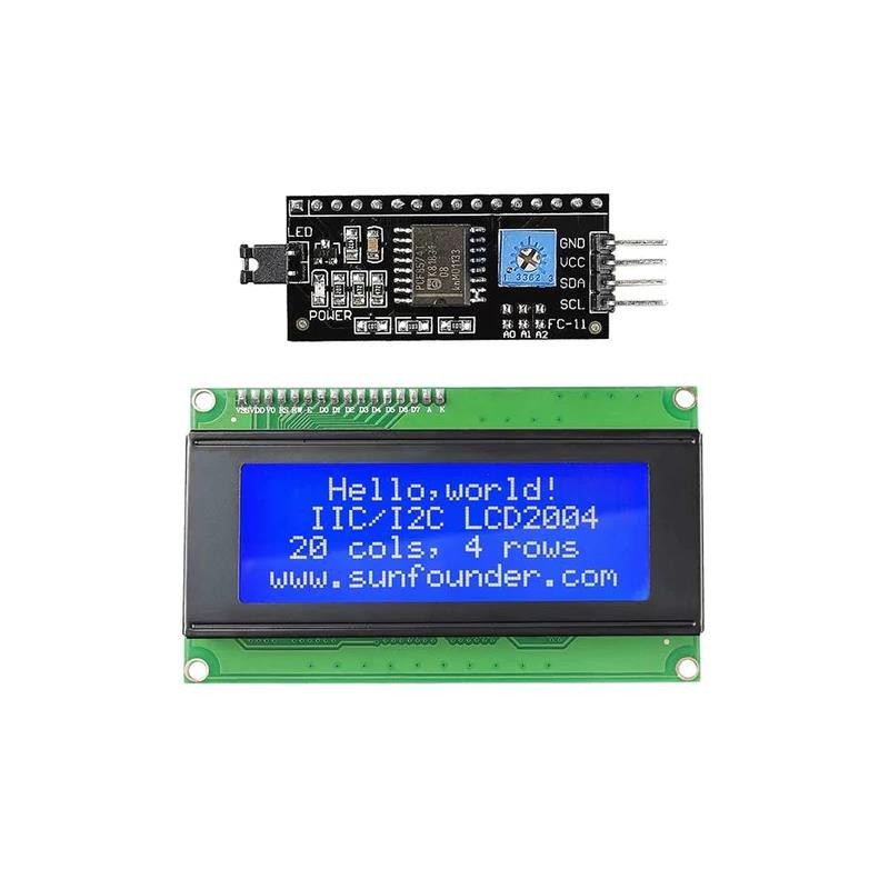 1 pcs : CN0296D - 2004 I2C LCD