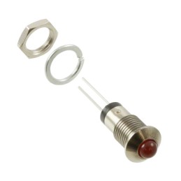 1 pcs : MPC5RD - PNL MNT W/ WIRE 700NM 2MCD RED