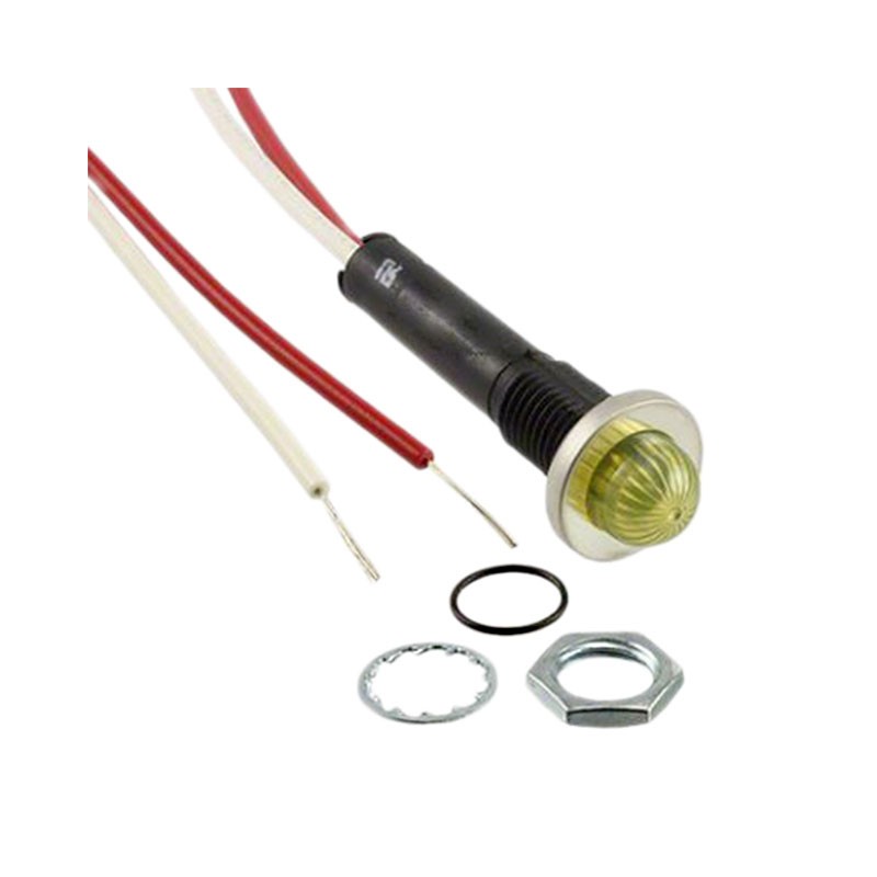 1 pcs : 6091M7-24V - INDICATOR SOLID STATE YLW PNL MT