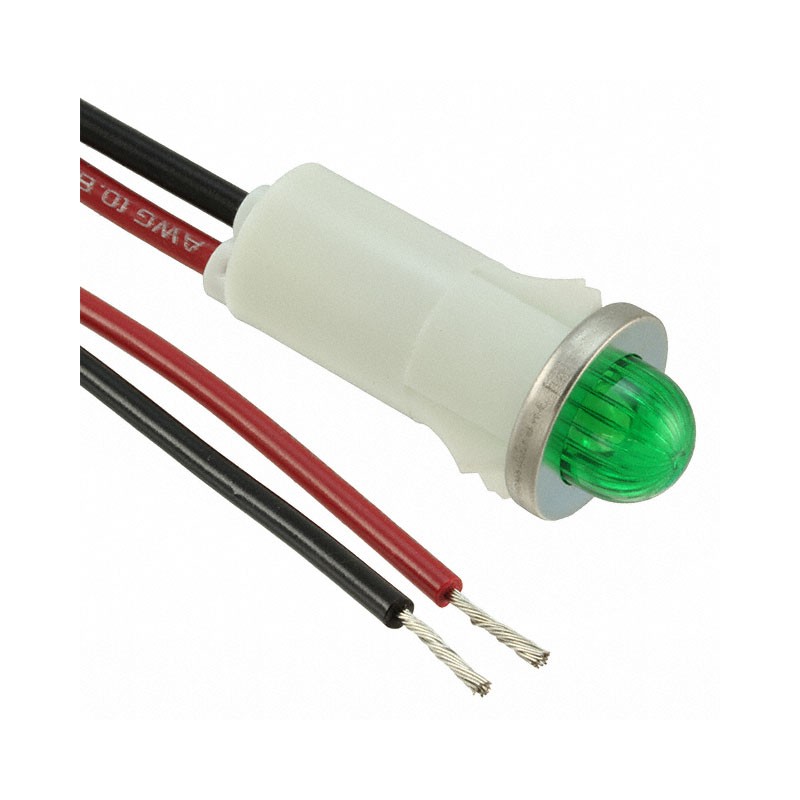 1 pcs : 1092M5-12V - LED PANEL INDICATOR GREEN 12V