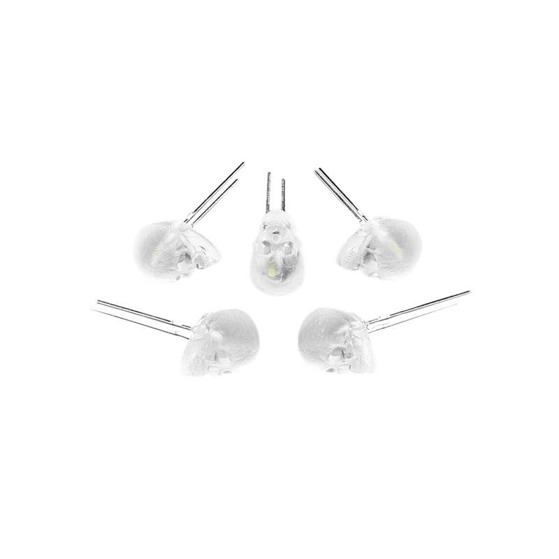 1 pcs : 5480 - LED RED DIFF SKULL SHAPE T/H