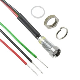 1 pcs : 6062415130F - LED PNL IND 6MM R,G 12V RECESS