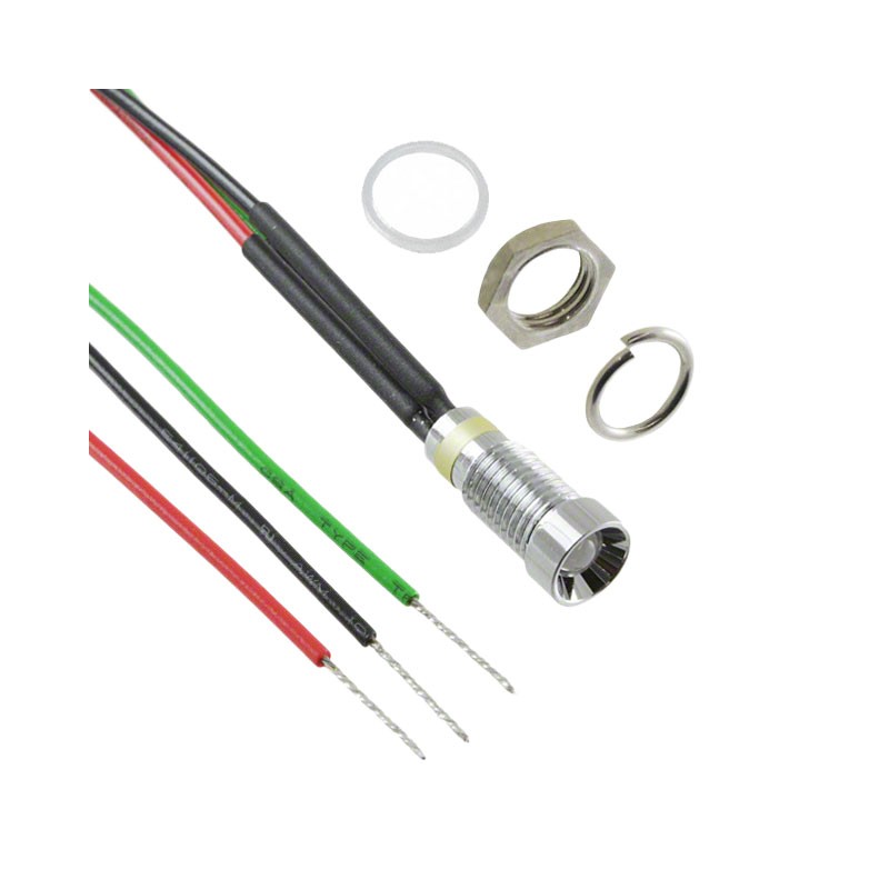 1 pcs : 6062415130F - LED PNL IND 6MM R,G 12V RECESS