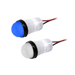 1 pcs : PML50SBFVW - .688' DIA (17.5MM) BLUE LED PANE