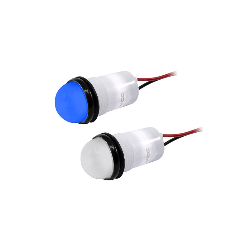 1 pcs : PML50SBFVW - .688' DIA (17.5MM) BLUE LED PANE