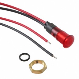 1 pcs : FL1P-8NW-1-R2V - LED RED 8MM NUT 2VAC/DC STK
