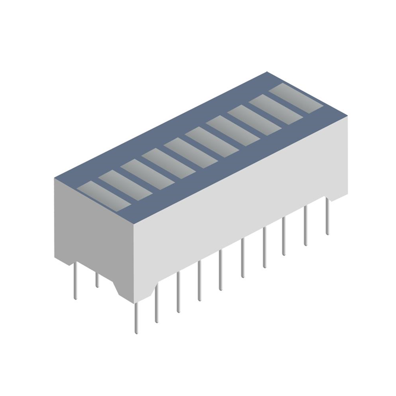 1 pcs : XGMYKX10D - LED CBI 5.08X1.78MM 10SEG Y VERT